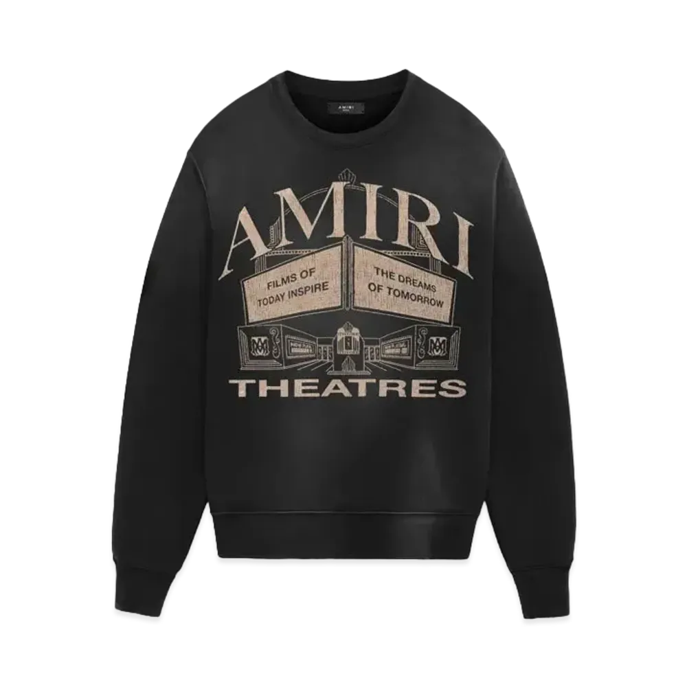 AMIRI Theaters Vintage Crew "Black"