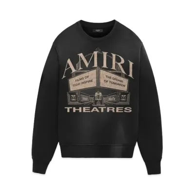 AMIRI Theaters Vintage Crew "Black"