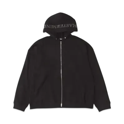 mastermind WORLD Boxy Swarovski Zip Up Hoodie "Black"