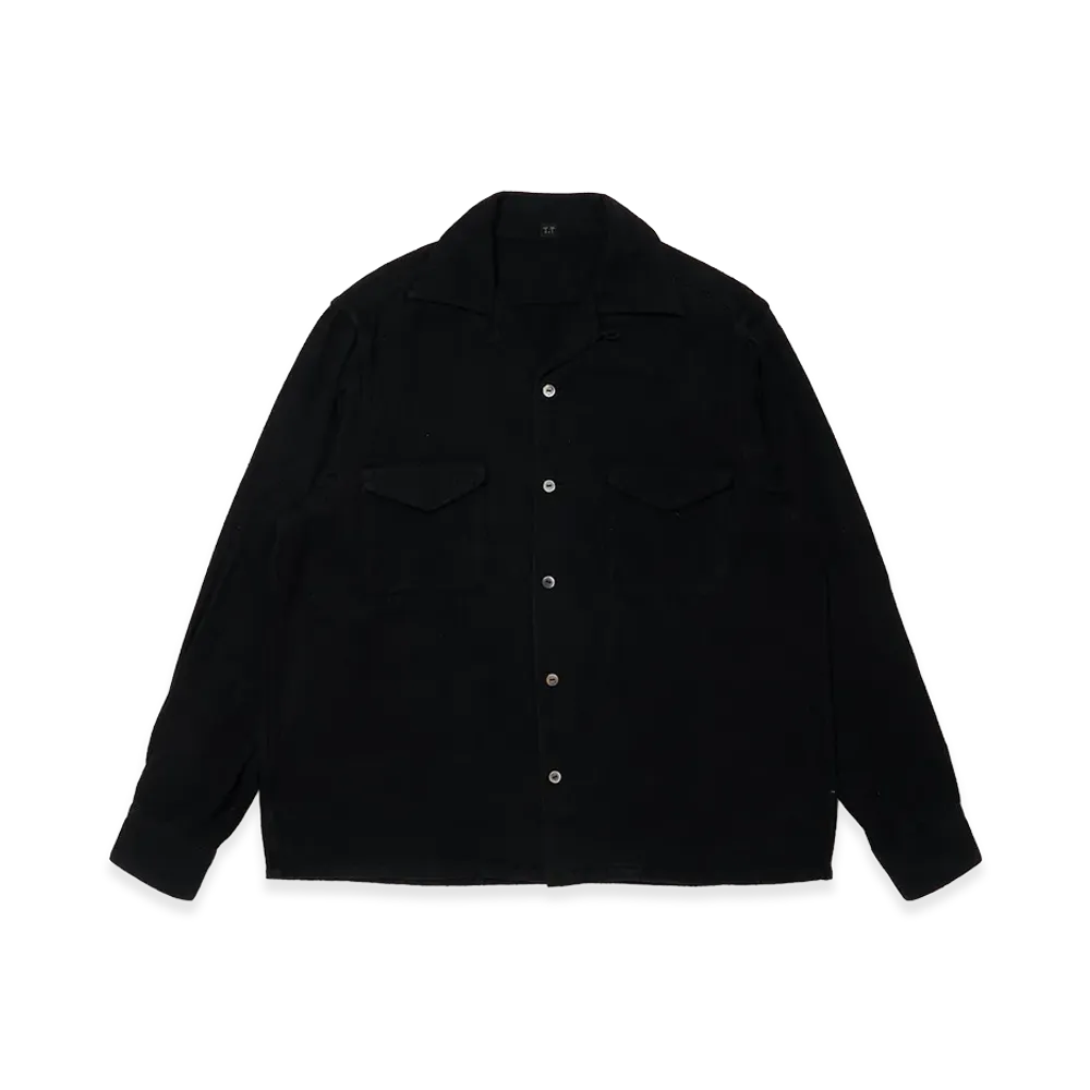 T.T Taiga Takahashi LOT.101 Open Collar Shirt "Black"