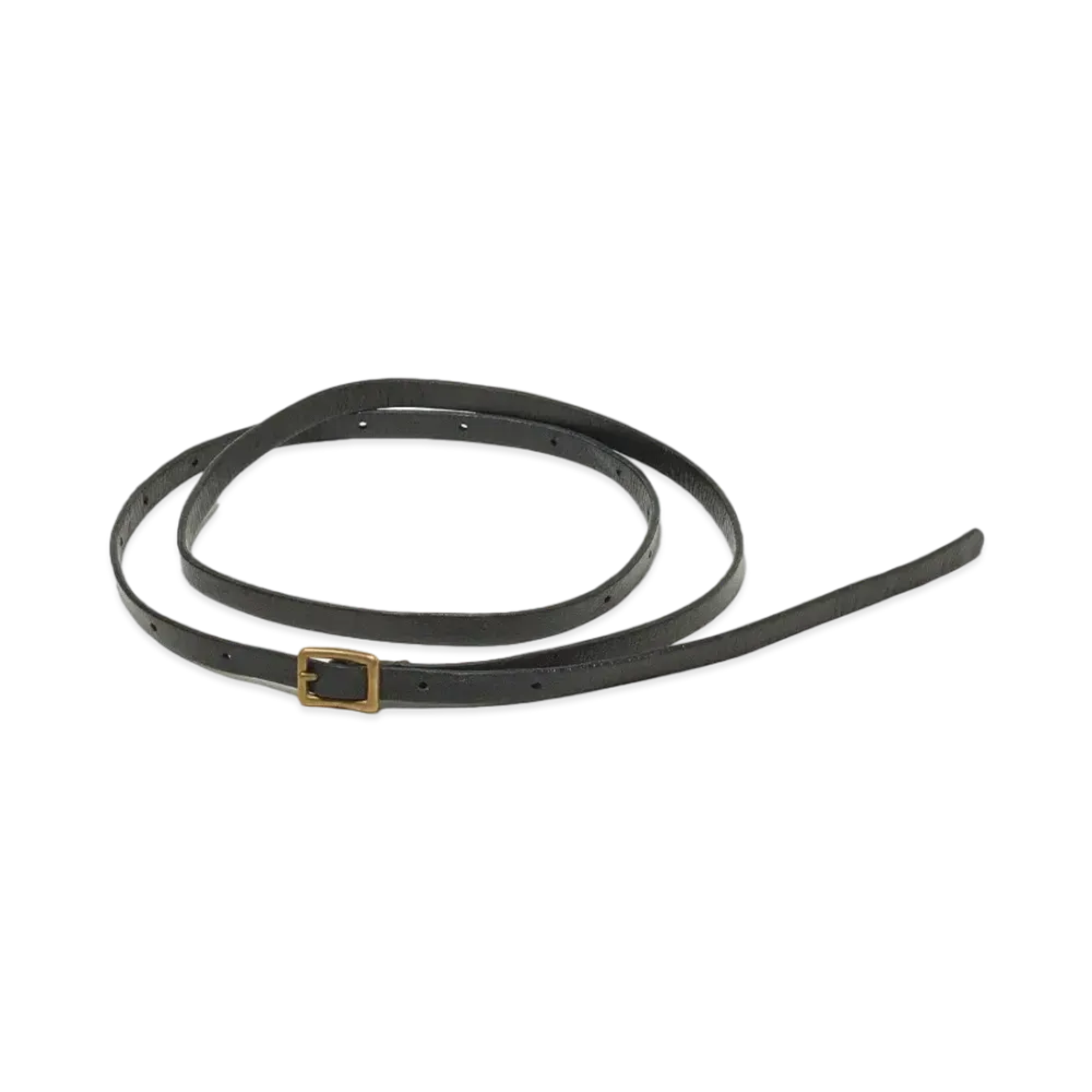 AURALEE Leather Narrow Long Belt "Black"
