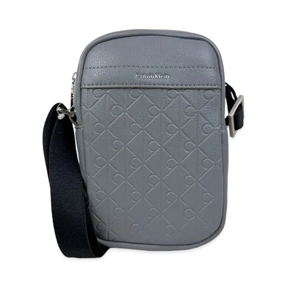 Calvin Klein Emblem AOP Embossed Slim Reporter "Charcoal Grey"