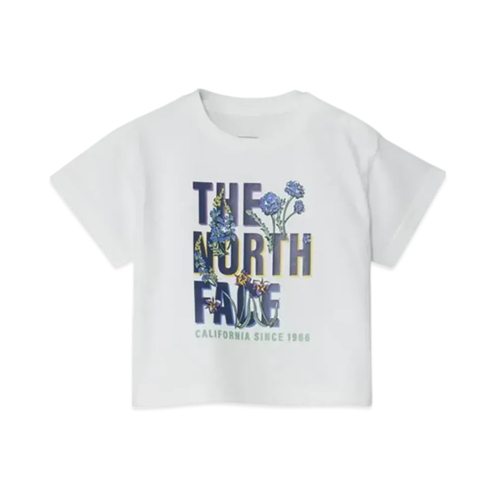 The North Face Baby Short Sleeve Flower Graphic Tee "White"