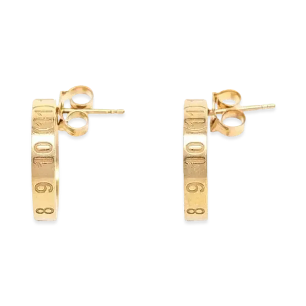 Maison Margiela Number Logo Circle Earring "Gold"