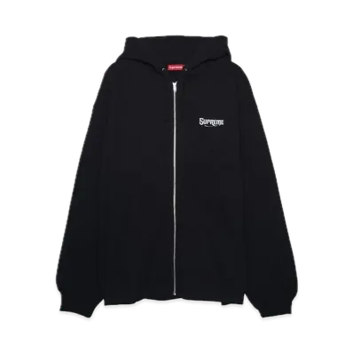 Supreme Mister Cartoon Zip Up Hooded Sweatshirt "Black"