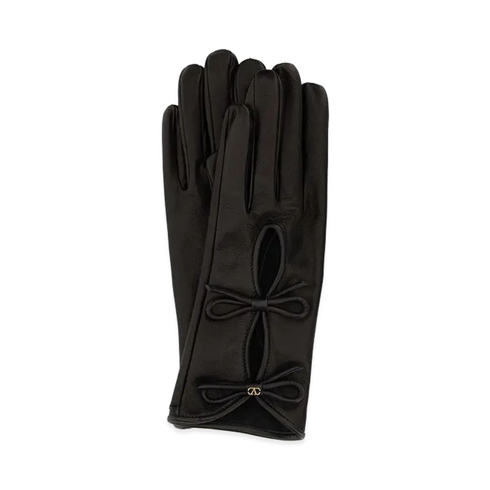 Valentino Women's Leather Gloves "Black"