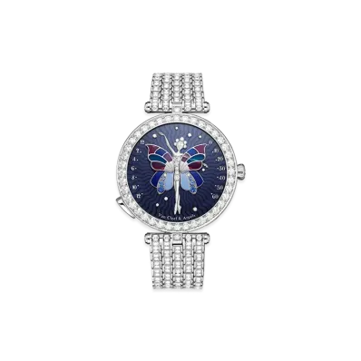 Van Cleef & Arpels Lady Arpels Ballerine Enchantee watch "18K White gold/Sapphire/Diamond"