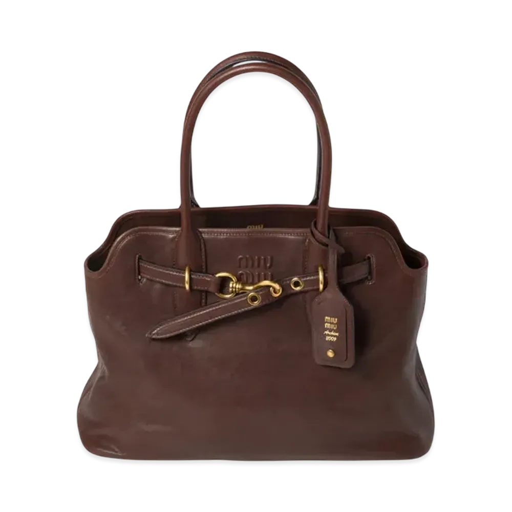 MIUMIU Aventure Nappa Leather Bag "Brown"