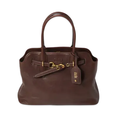 MIUMIU Aventure Nappa Leather Bag "Brown"