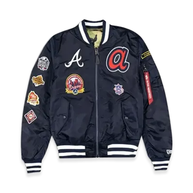 NEW ERA Alpha Industries MA-1 Bomber Jacket Atlanta Braves "Navy"