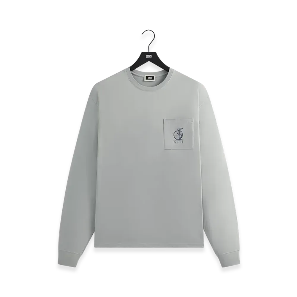 Kith x &Kin Universal Apple Long Sleeve Tee "Mist"