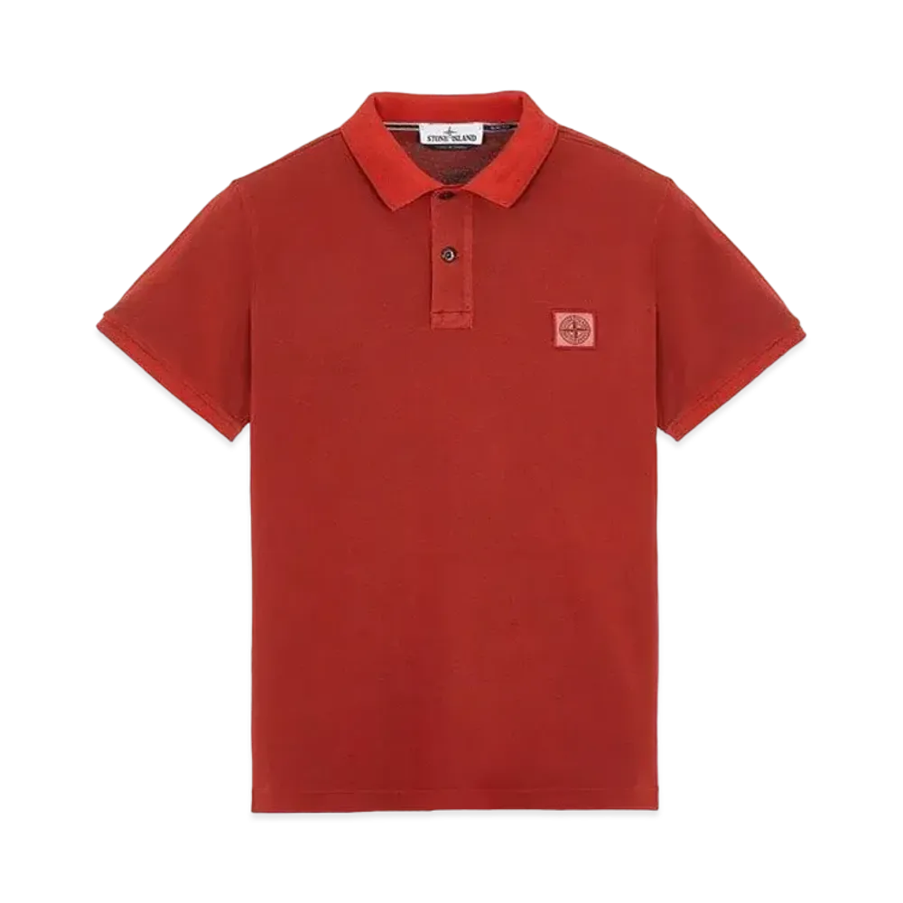 Stone Island 22S67 COTTON PIQUE PIGMENT DYED_SLIM FIT "Magenta"