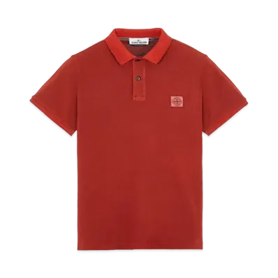 Stone Island 22S67 COTTON PIQUE PIGMENT DYED_SLIM FIT "Magenta"