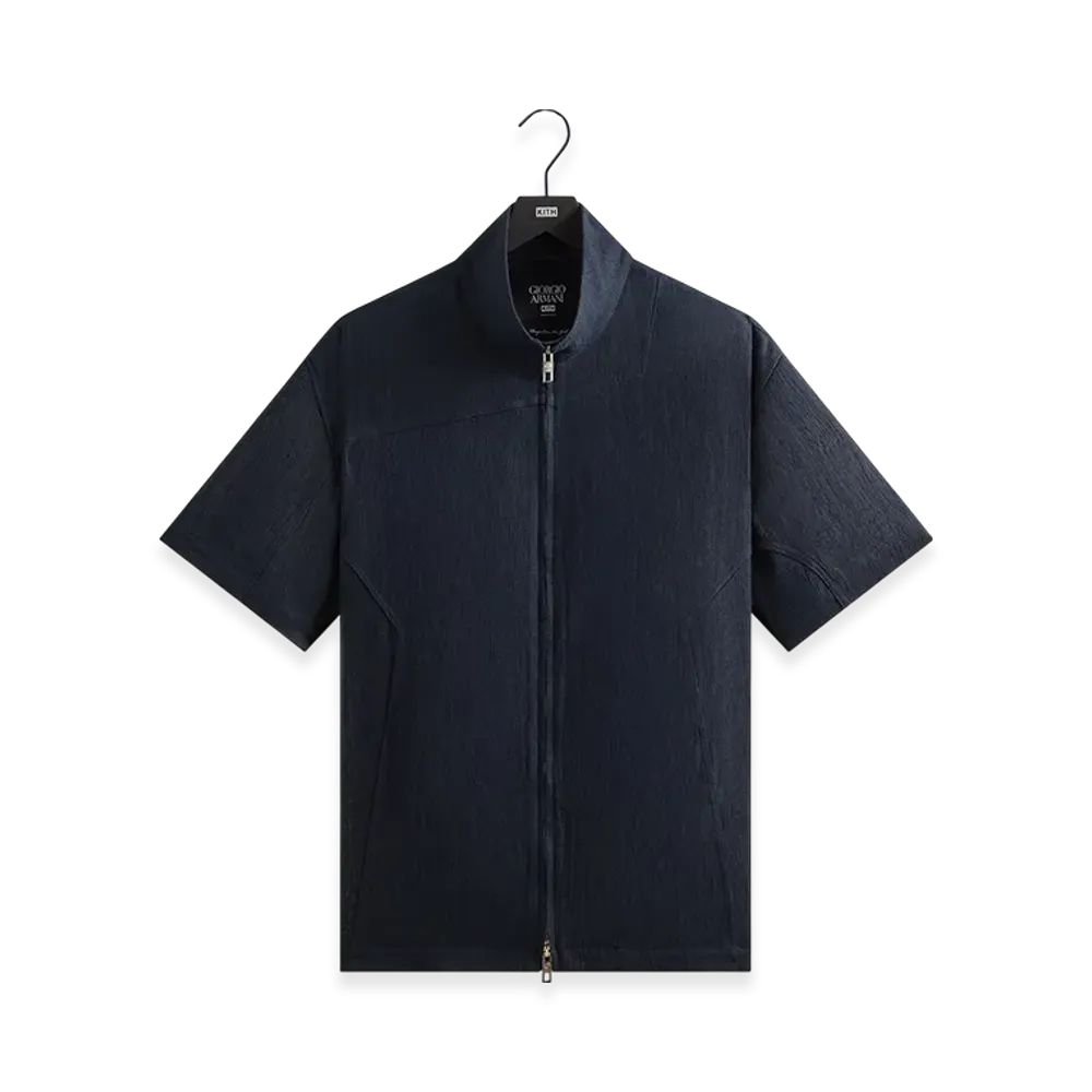 Kith x Giorgio Armani Open Weave Colton Zip-Up Shirt "Nocturnal"