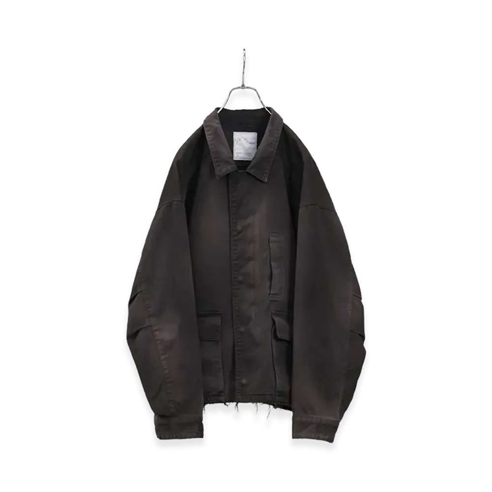 ANCELLM Highcount Drill Aging Jacket "Black"