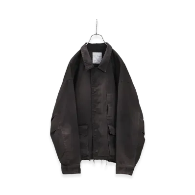 ANCELLM Highcount Drill Aging Jacket "Black"