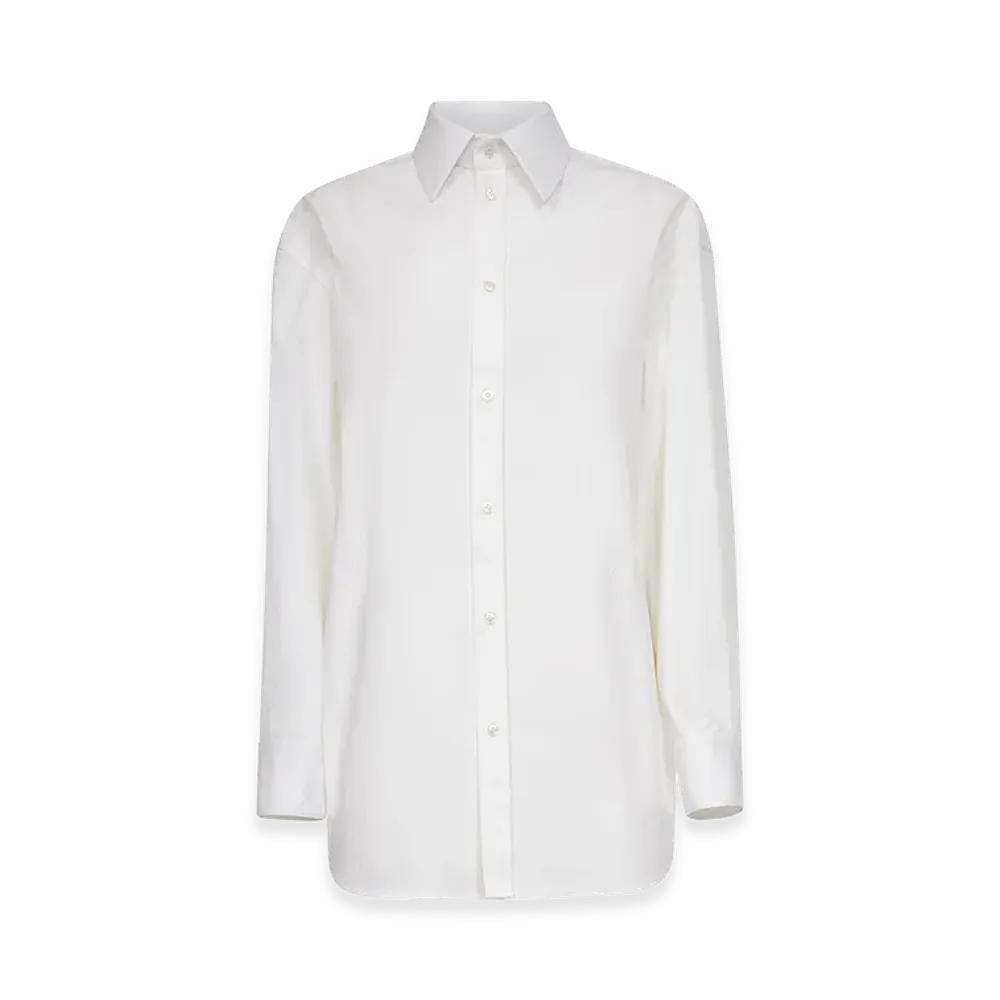 Saint Laurent Women's Popeline Lourde "White"