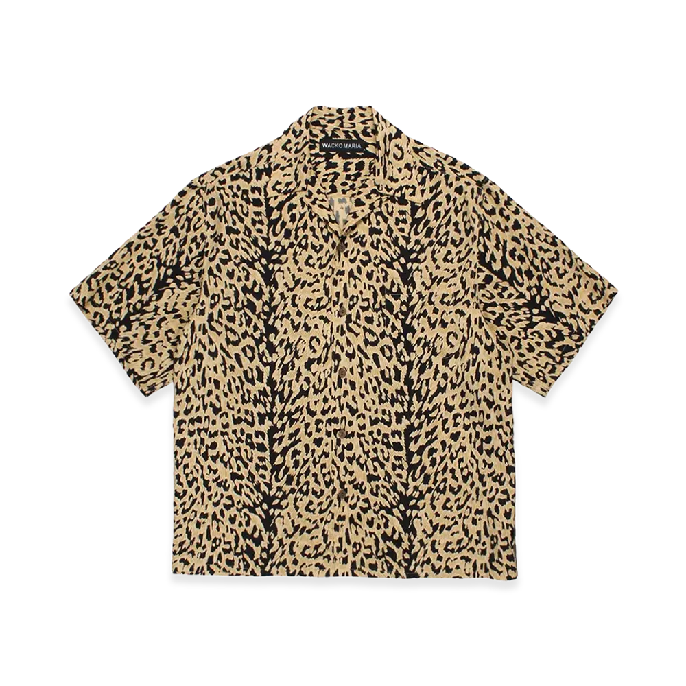 WACKO MARIA Leopard Hawaiian Shirt "Brown"
