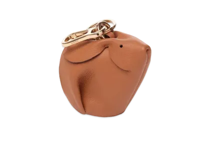 LOEWE Bunny Charm In Classic Calfskin "Light Caramel"