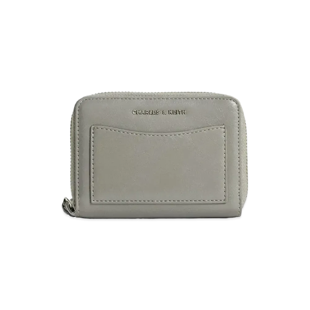 CHARLES & KEITH Zyria Zip Around Wallet "Grey"