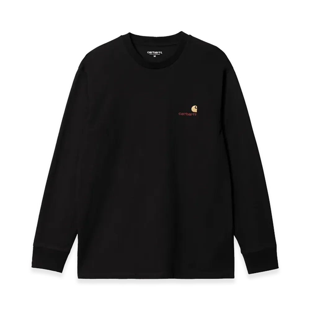 Carhartt WIP L/S American Script T-Shirt "Black"