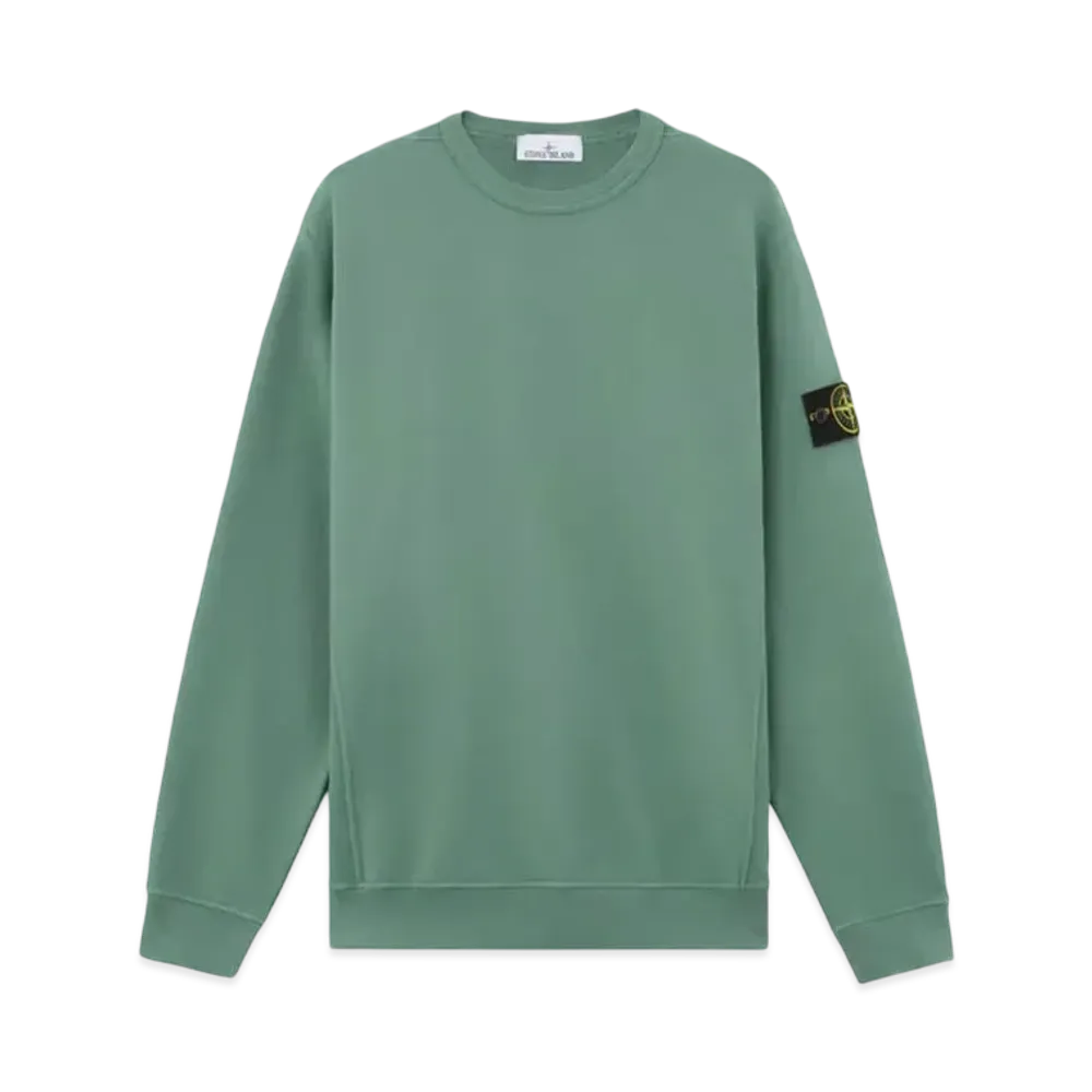 Stone Island 62420 Brushed Organic Cotton Fleece "Sage Green"