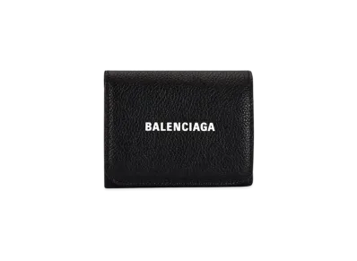 BALENCIAGA Cash Mini Wallet Grained Calfskin "Black"