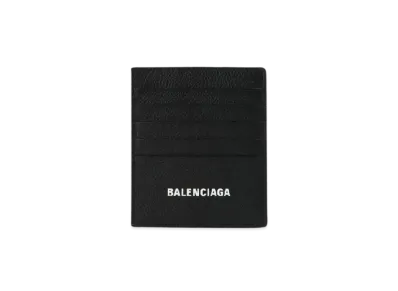 BALENCIAGA Logo Vertical Card Holder "Black"