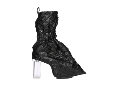 Rick Owens SS26 Pull On Cuffed Taquito Glossy Pirarucu "Black/Clear"