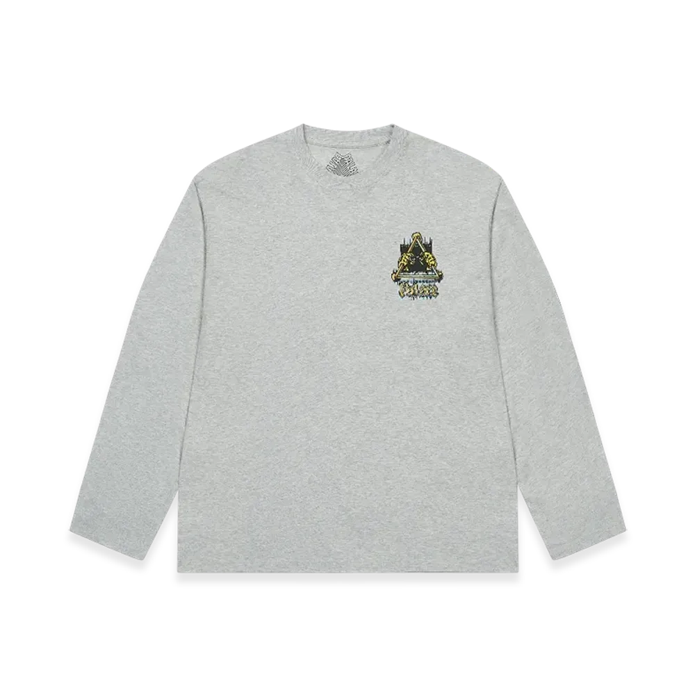 PALACE Lock In Longsleeve "Grey Marl"