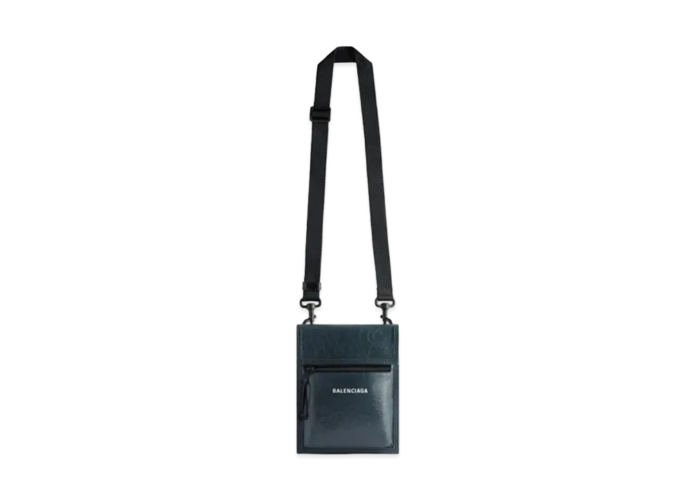 BALENCIAGA Explorer Small Pouch With Strap "Dark Blue"