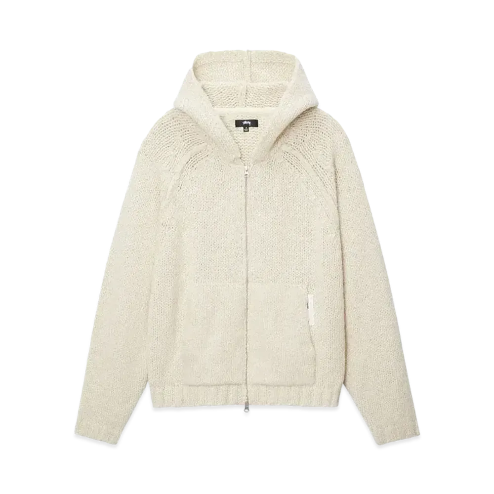 Stussy Chunky Knit Zip Hoodie "Ivory"