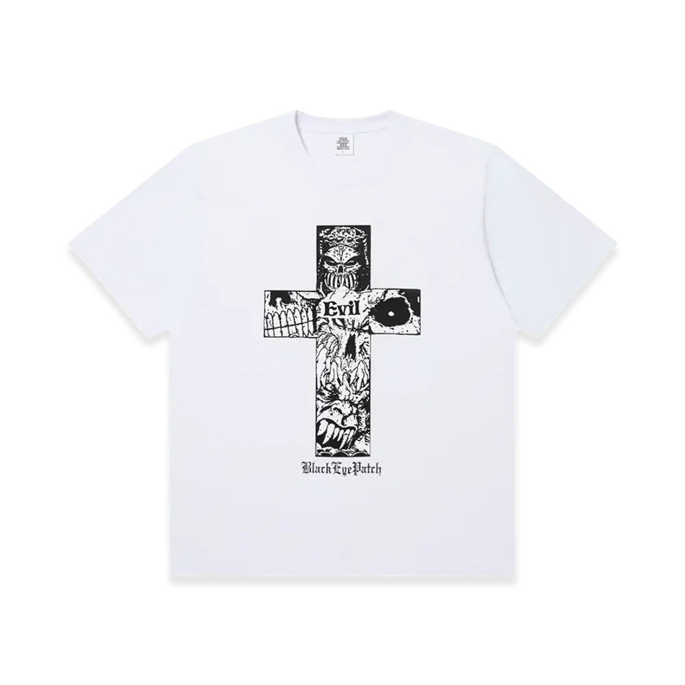 BlackEyePatch Evil Cross Tee "White"