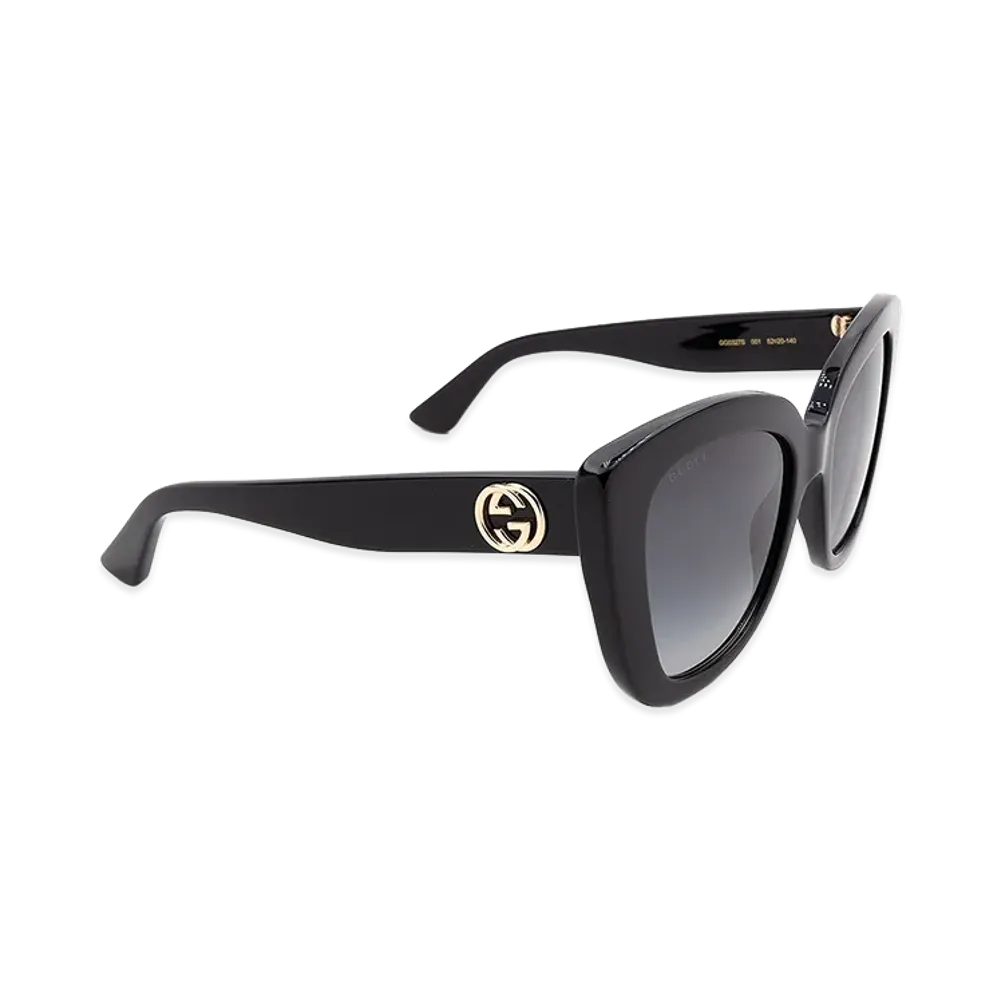 GUCCI Women's Acetate Cat Eye Sunglasses "Black"