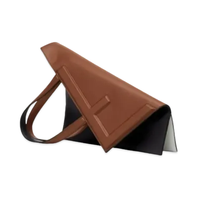 FENDI Flip Medium Color Block Leather Bag That Can Be Transformed "Multicolor"