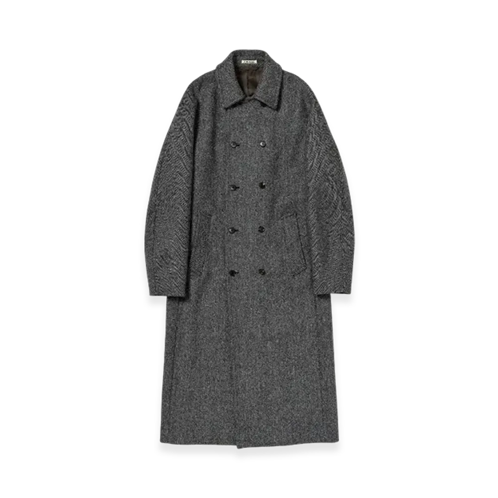 AURALEE Shetland Wool Double Cloth Coat "Grey"