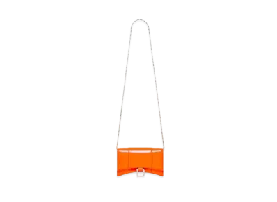BALENCIAGA Hourglass Chain Mini Wallet "Orange"