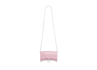 BALENCIAGA Hourglass Chain Mini Wallet "Pink"