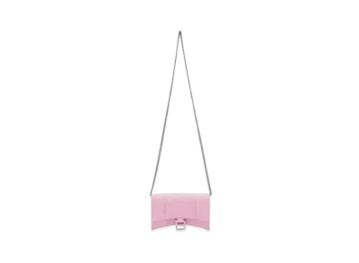 BALENCIAGA Hourglass Chain Mini Wallet "Pink"