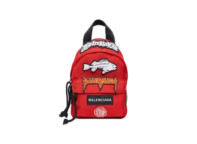 BALENCIAGA Explorer Mini Backpack "Red"