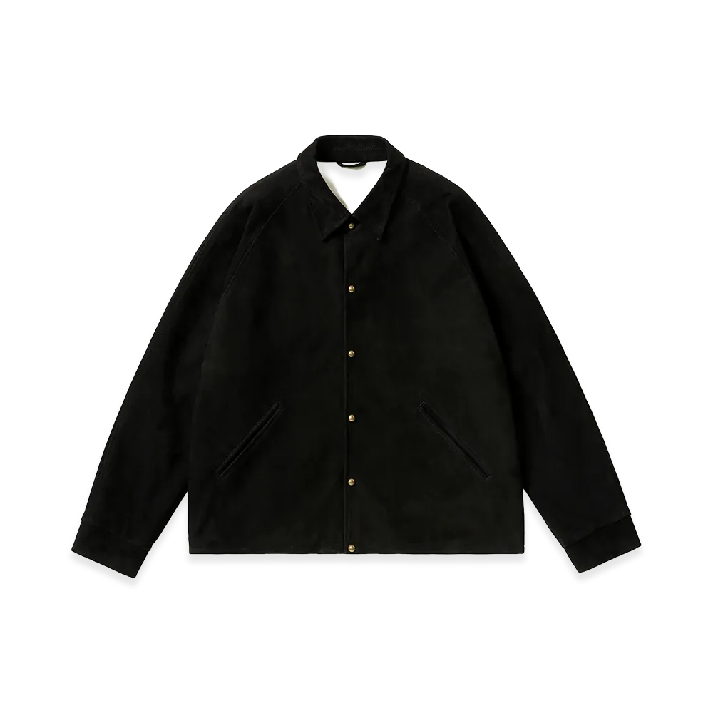 A.PRESSE Suede Coach Jacket "Black"