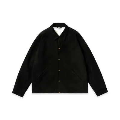 A.PRESSE Suede Coach Jacket "Black"