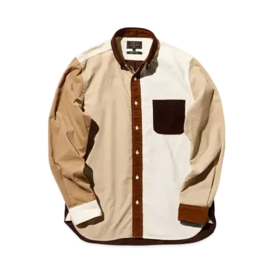 BEAMS B.D. Corduroy Panel "Brown"