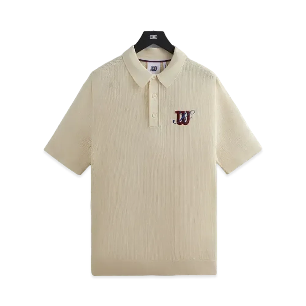 Kith x Wilson Cable Sweater Polo "Seedpearl"