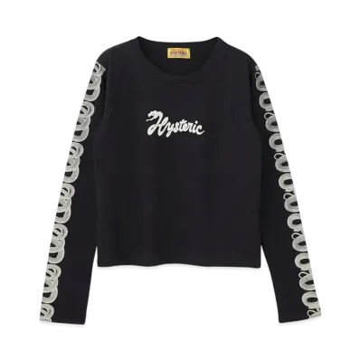 HYSTERIC GLAMOUR Snake Sleeve Short T-Shirt "Black"