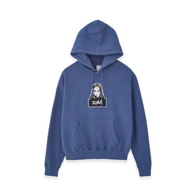 X-Girl Women's Face Patch Sweat Hoodie "Blue"