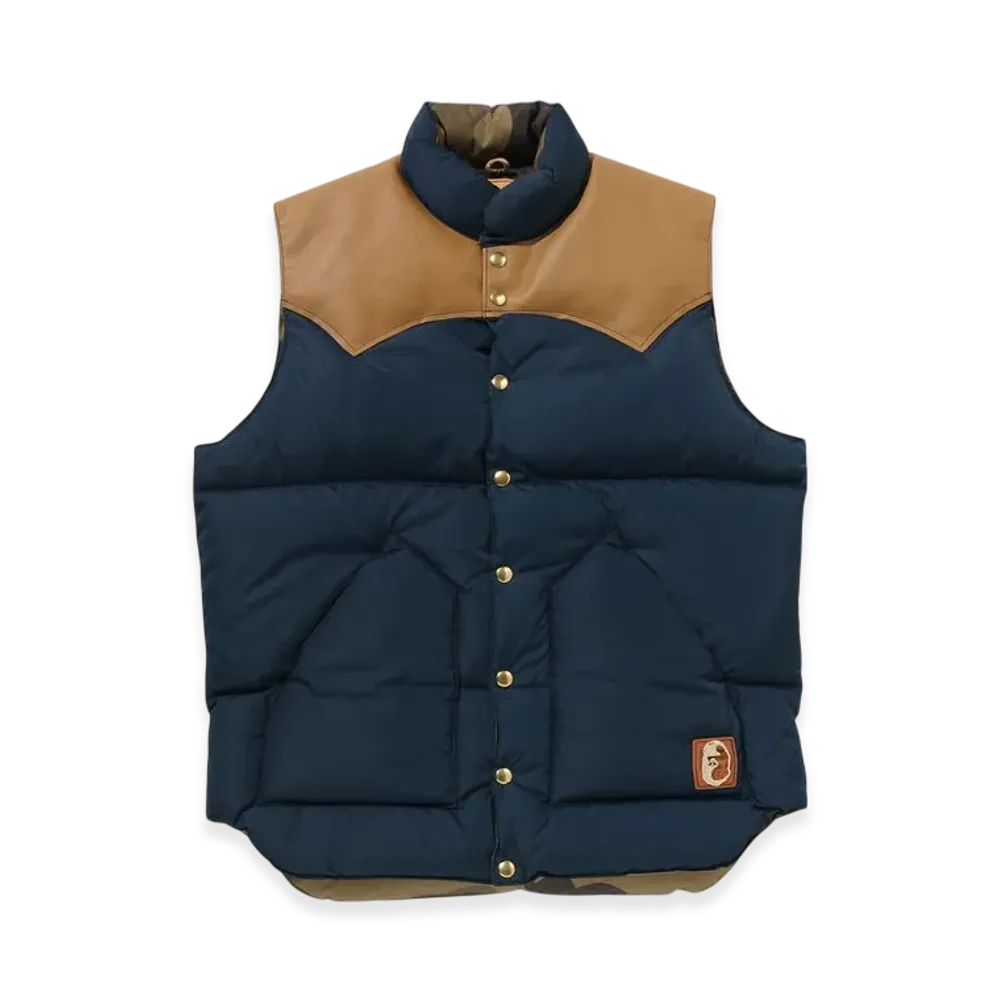 Mr. BATHING APE x Rocky Mountain Featherbed Down Vest "Navy"