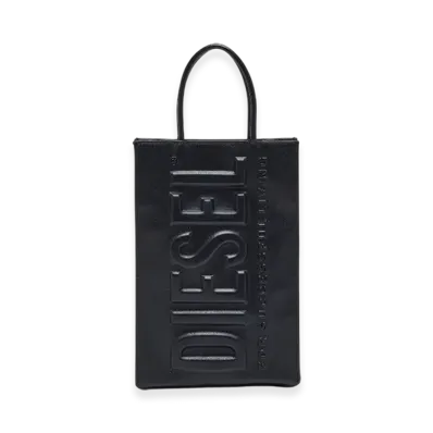 Diesel Dsl 3D Shopper M x Dsl 3D M-Pu Tote Bag With Embossed Logo "Black"
