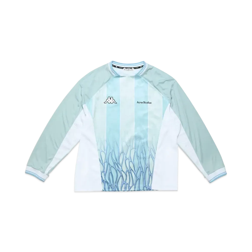 Acne Studios x Kappa Logo T-Shirt "Grey/Light Blue"