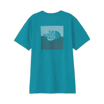 The North Face Short Sleeve Square Mountain Logo Tee "Blue Moss"